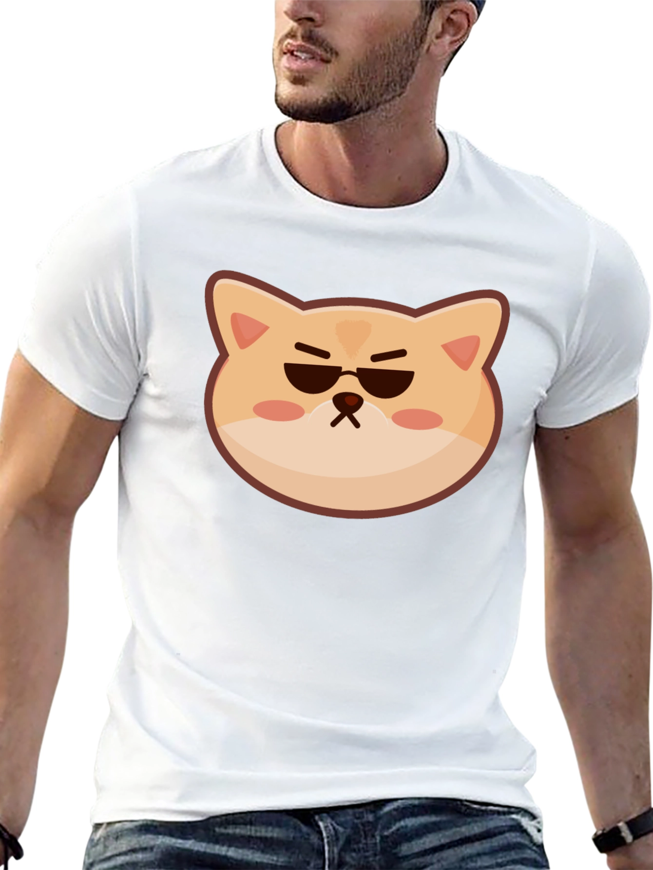 Cool Cat Graphic Tee - Unisex Black T-Shirt