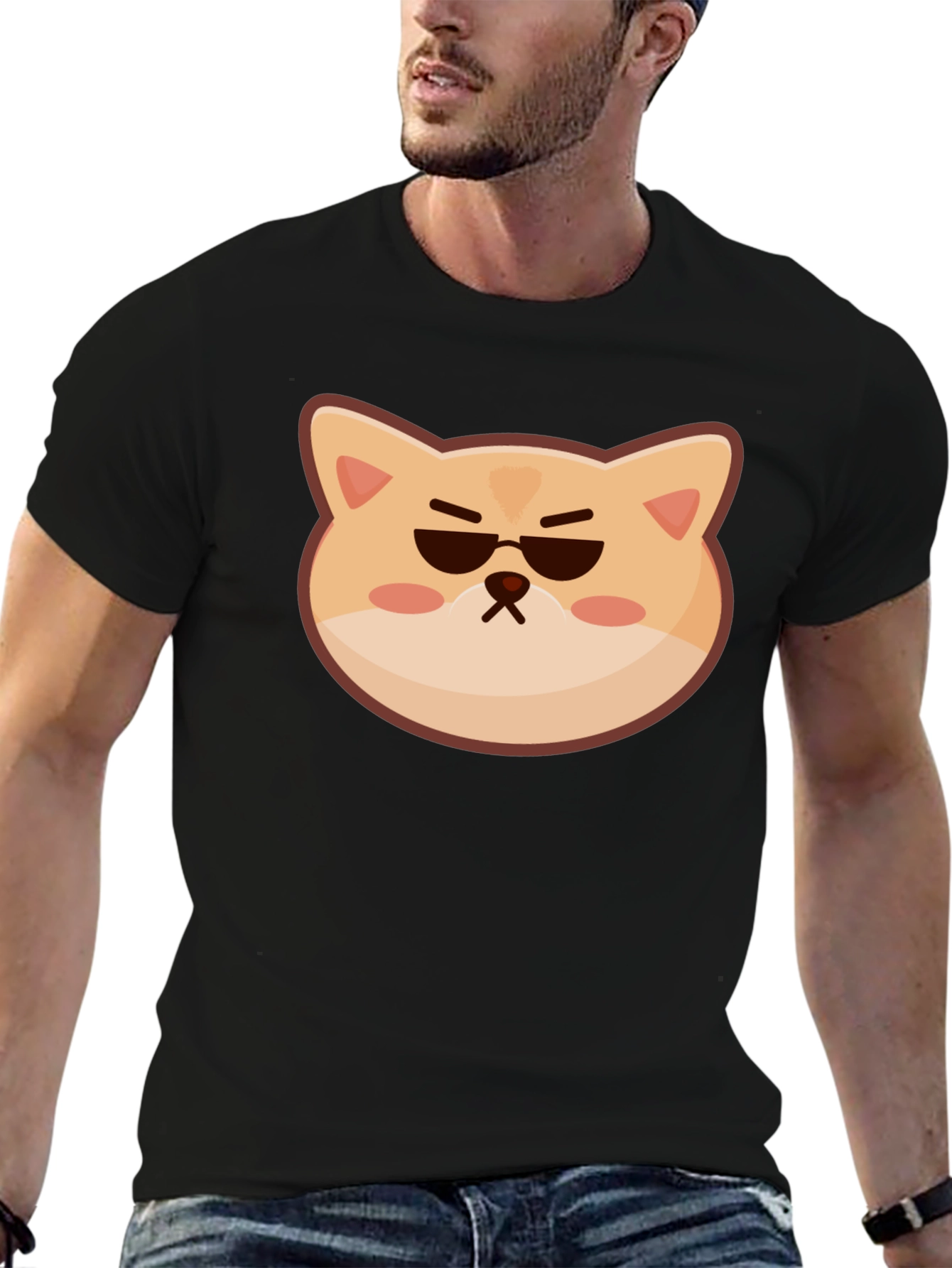 Cool Cat Graphic Tee - Unisex Black T-Shirt