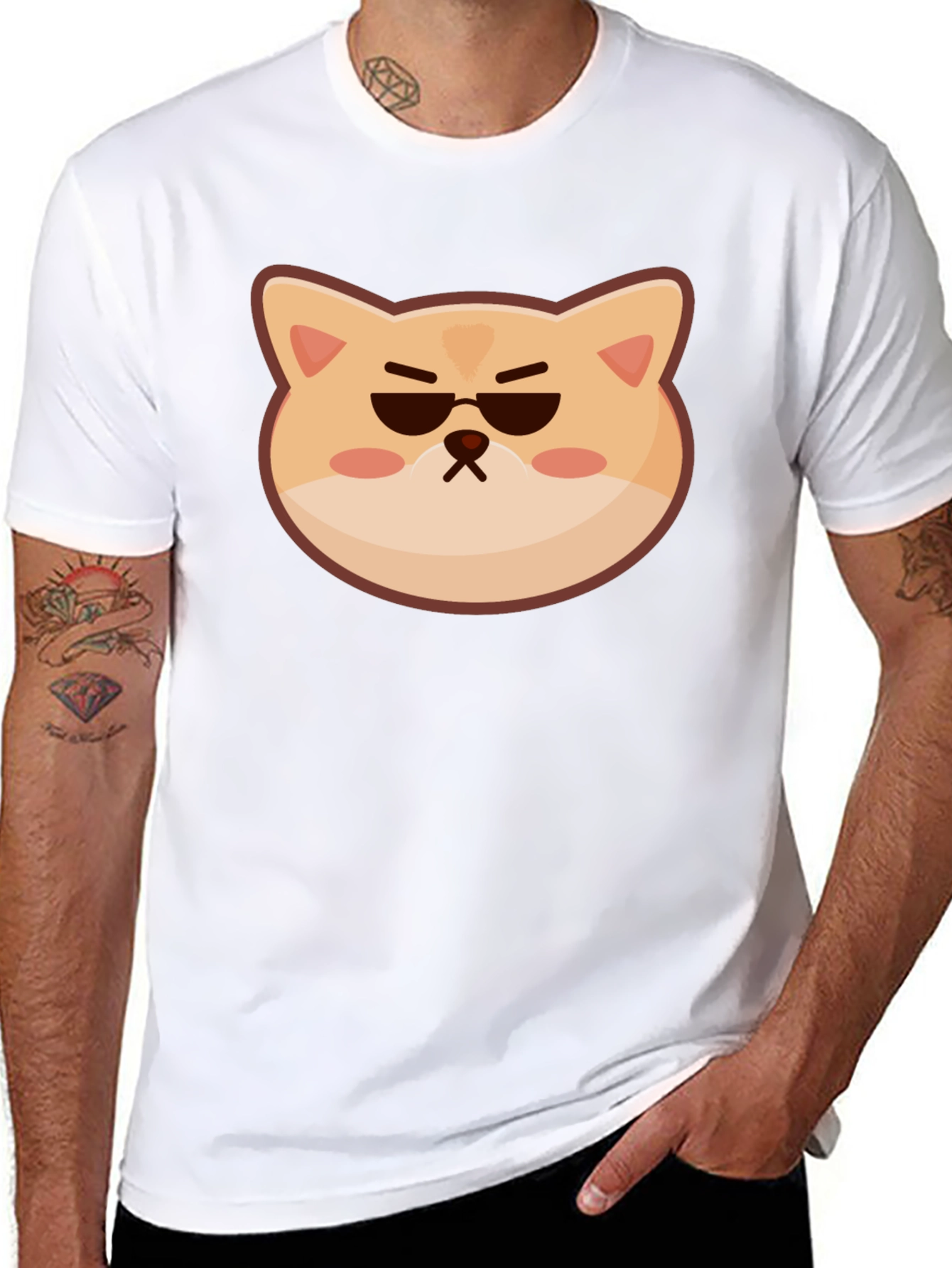 Cool Cat Graphic Tee - Unisex Black T-Shirt