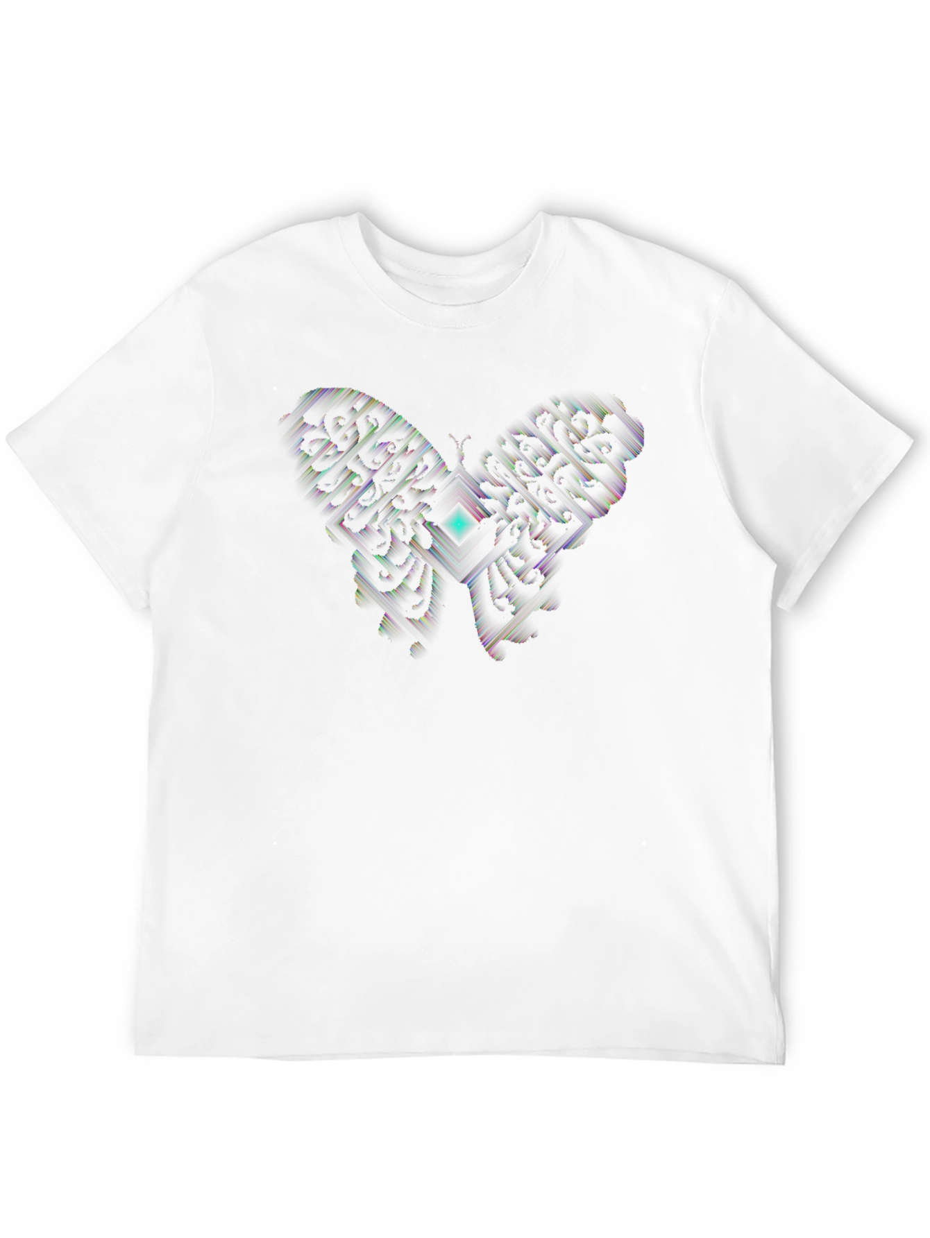 Abstract Butterfly Graphic Black T-Shirt