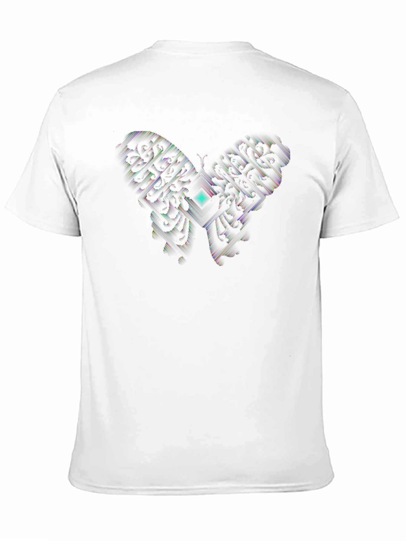 Abstract Butterfly Graphic Black T-Shirt