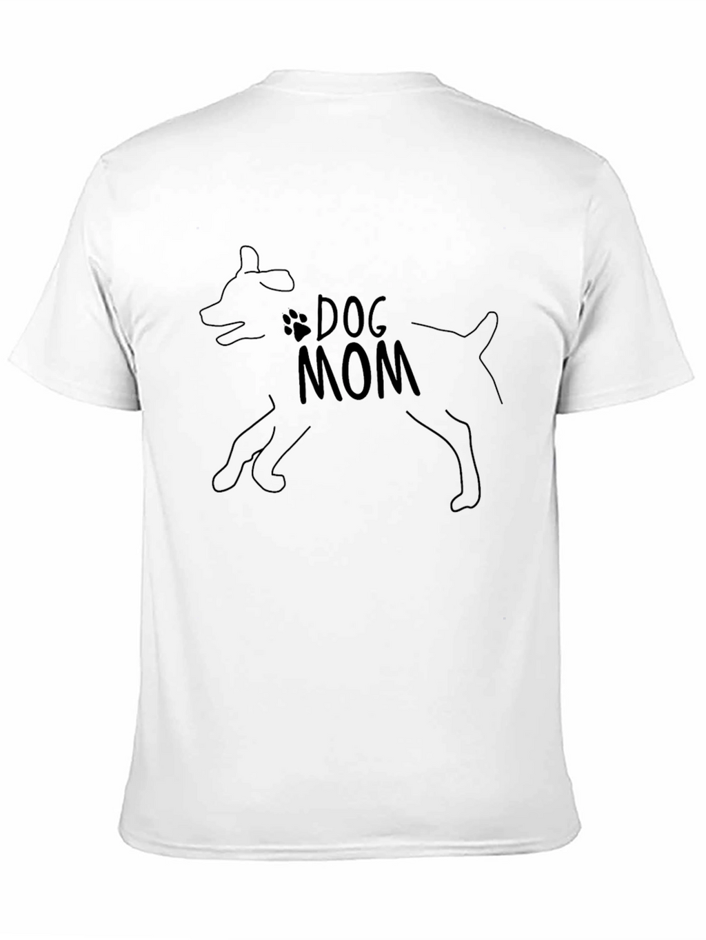 Dog Mom T-Shirt - Black Cotton Tee