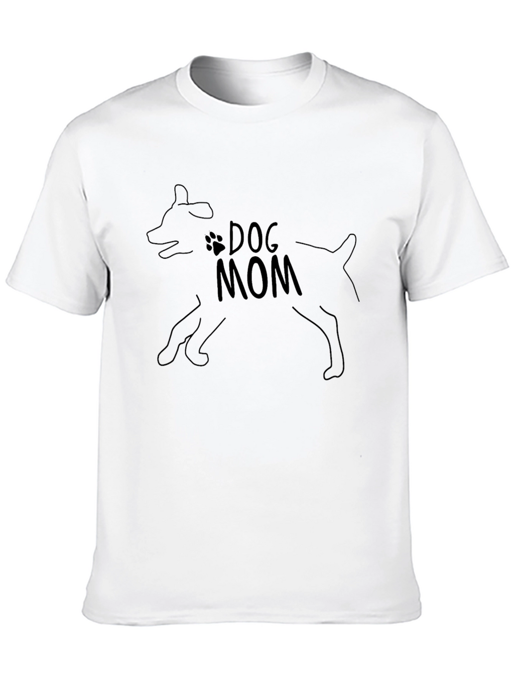 Dog Mom T-Shirt - Black Cotton Tee