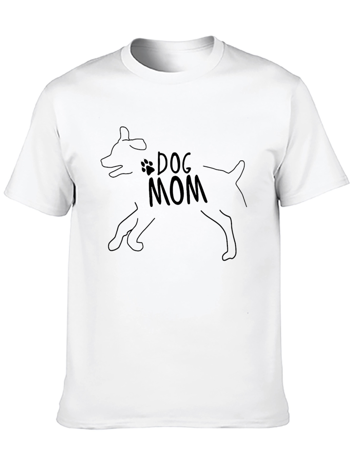 Dog Mom T-Shirt - Black Cotton Tee