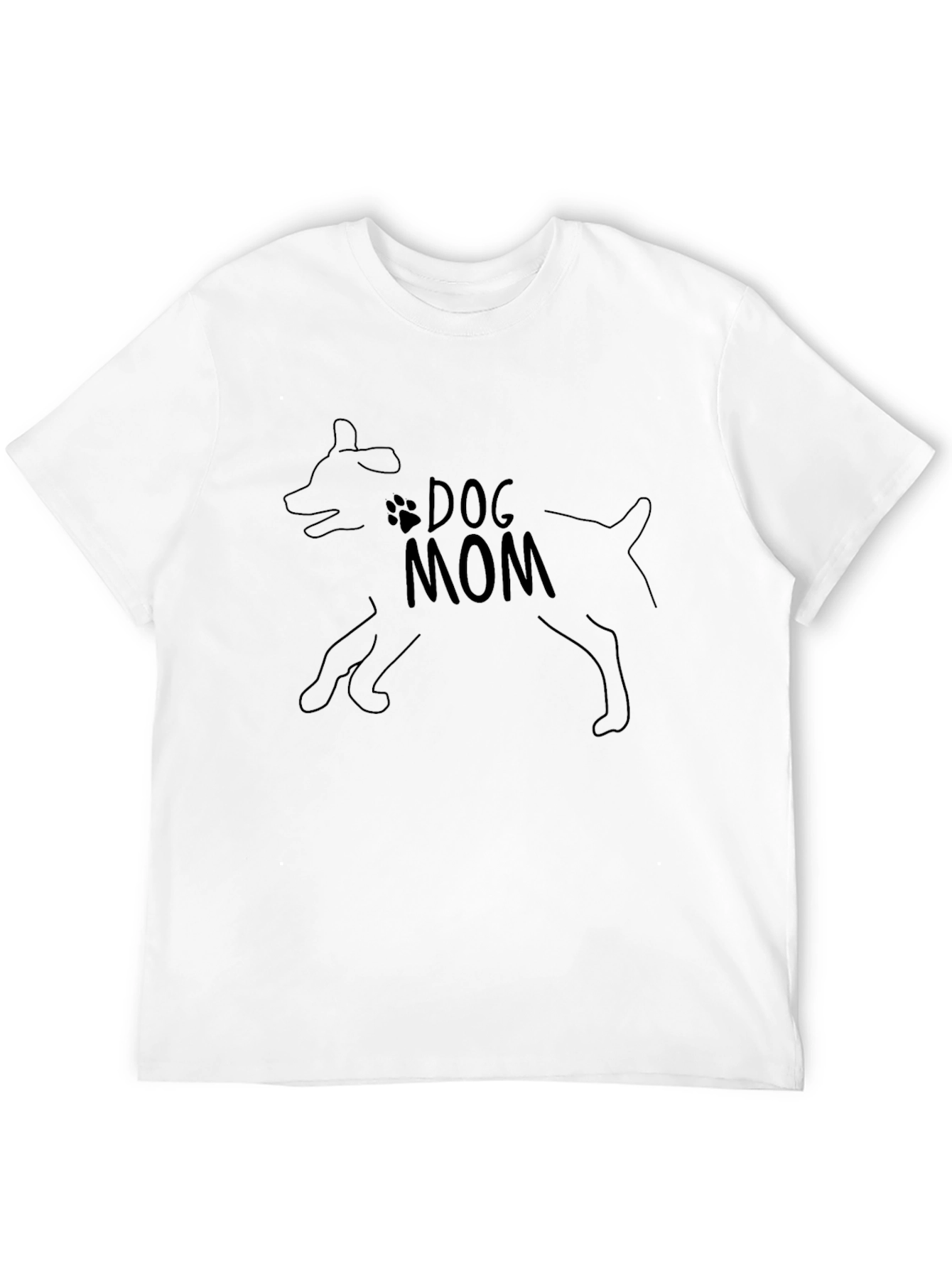 Dog Mom T-Shirt - Black Cotton Tee