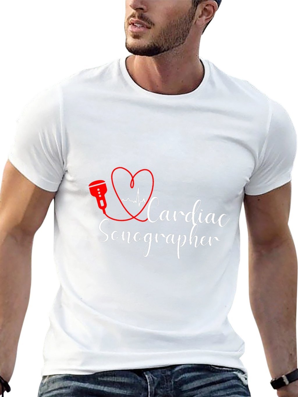 Cardiac Sonographer Black T-Shirt