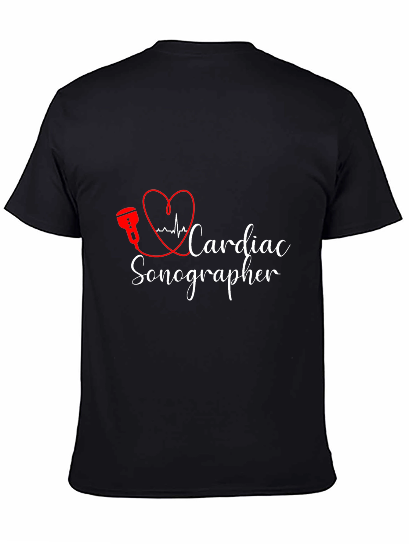 Cardiac Sonographer Black T-Shirt