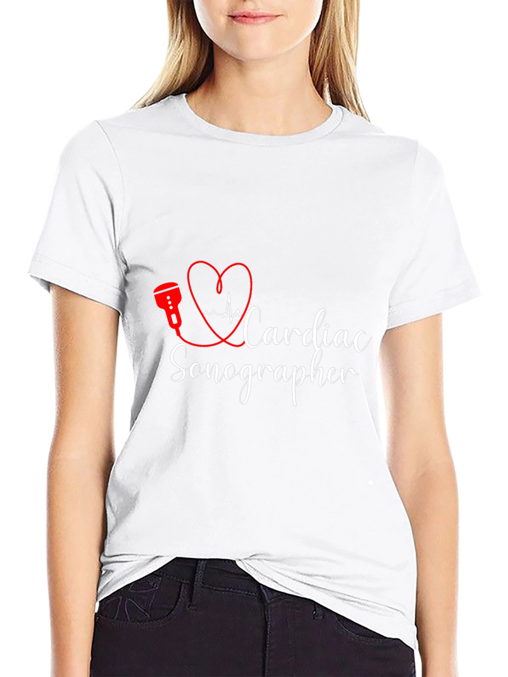 Cardiac Sonographer Black T-Shirt