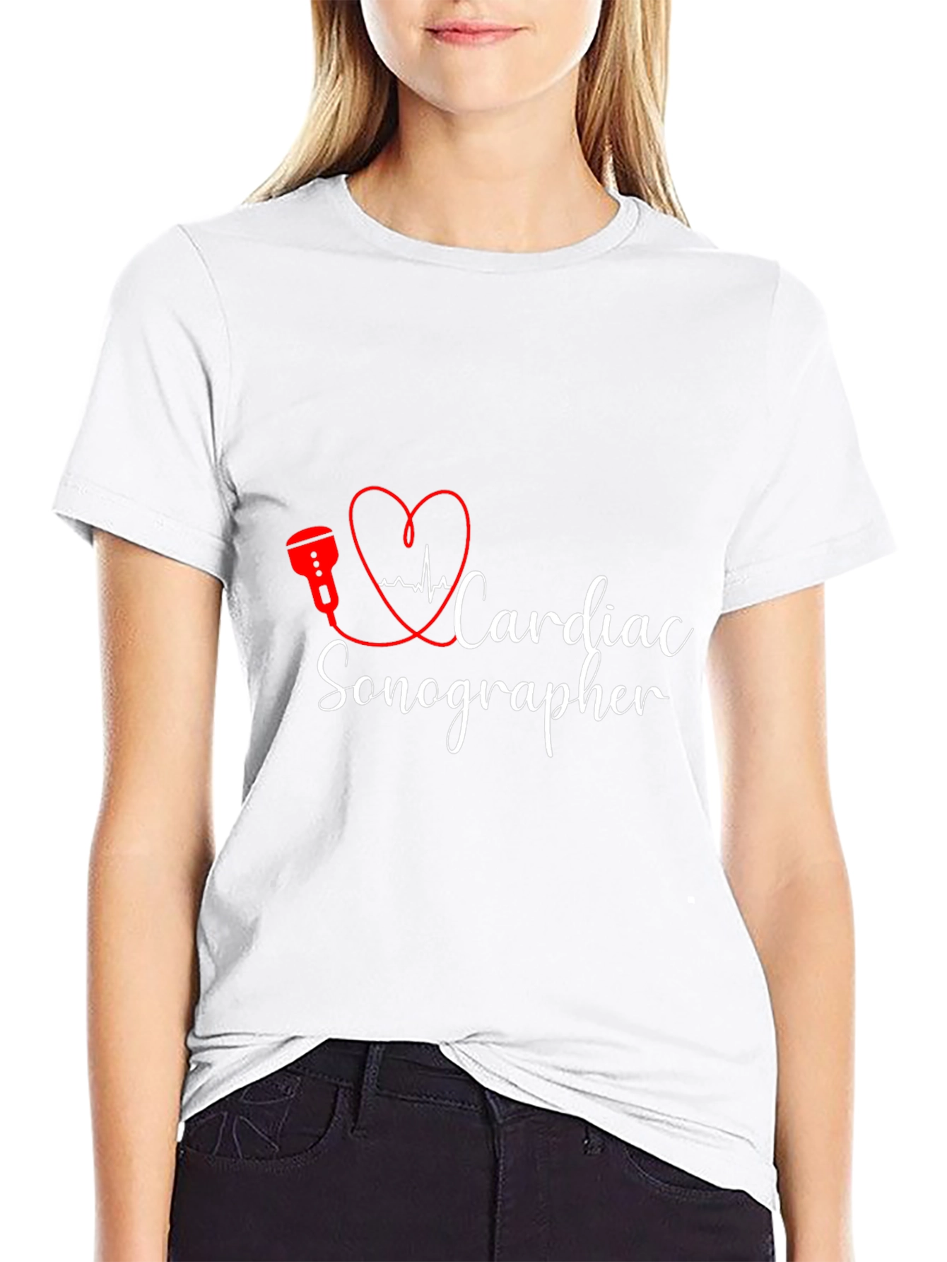 Cardiac Sonographer Black T-Shirt
