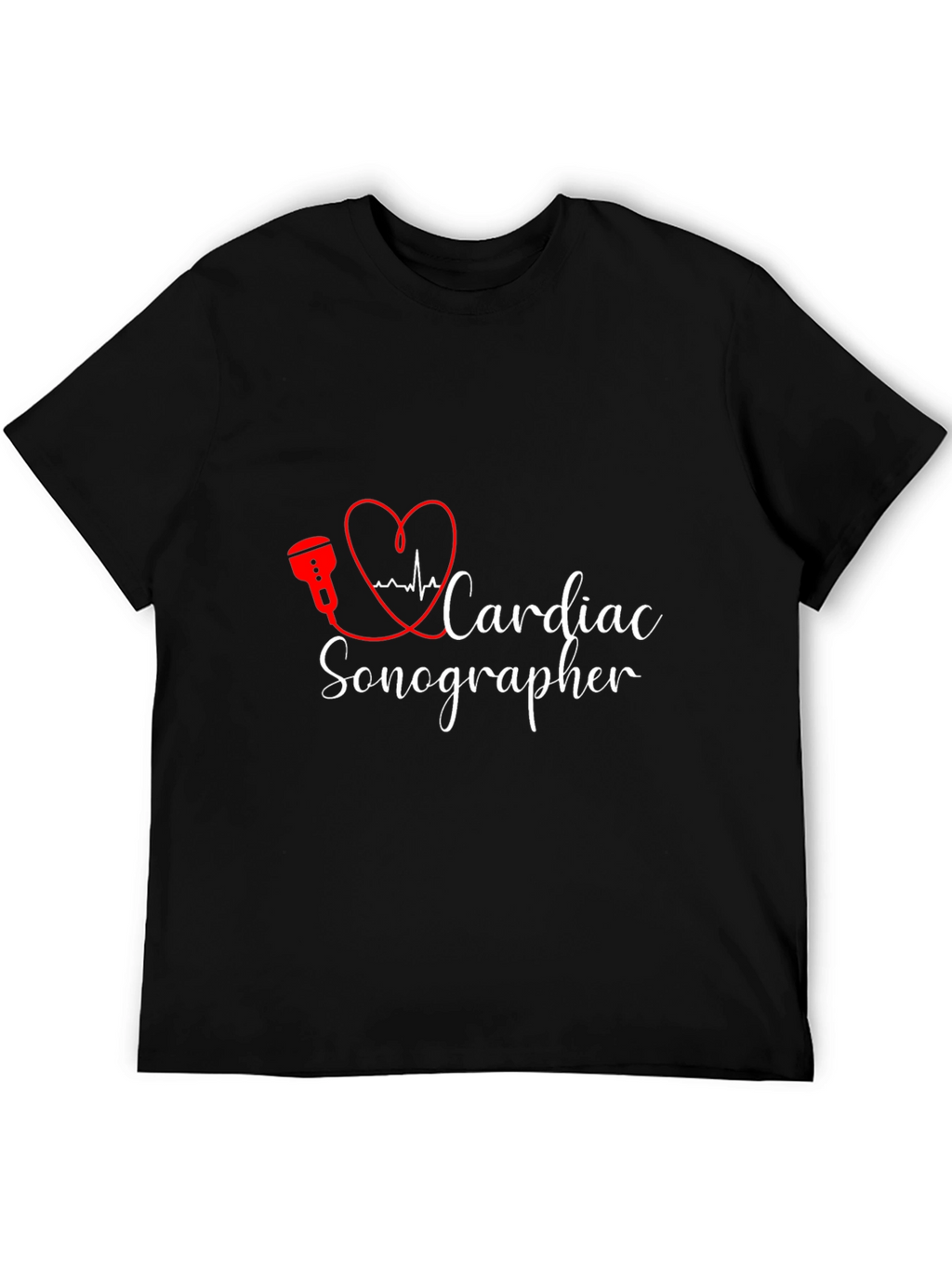 Cardiac Sonographer Black T-Shirt
