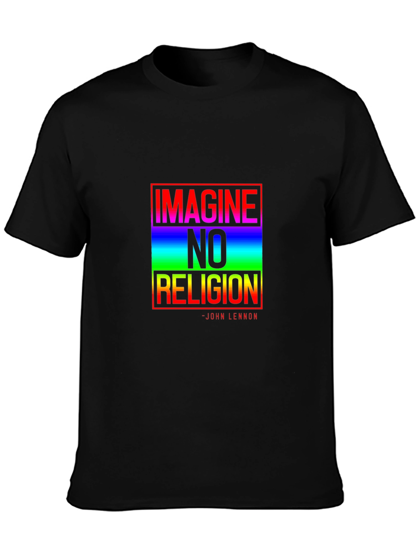 Imagine No Religion Graphic Tee - John Lennon Quote