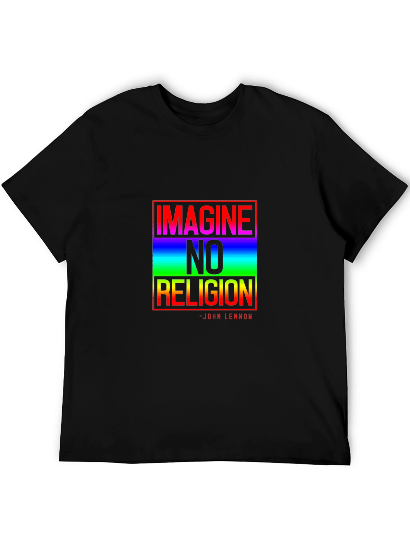 Imagine No Religion Graphic Tee - John Lennon Quote