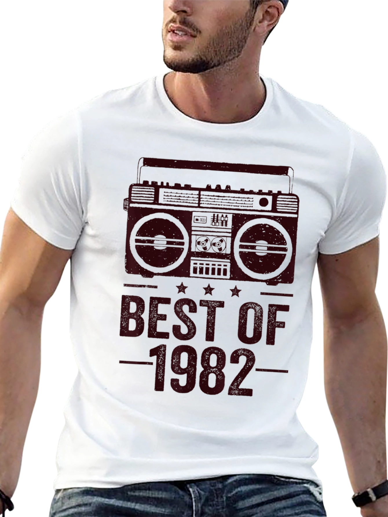 Best of 1982 Boombox Graphic Tee - Retro Style