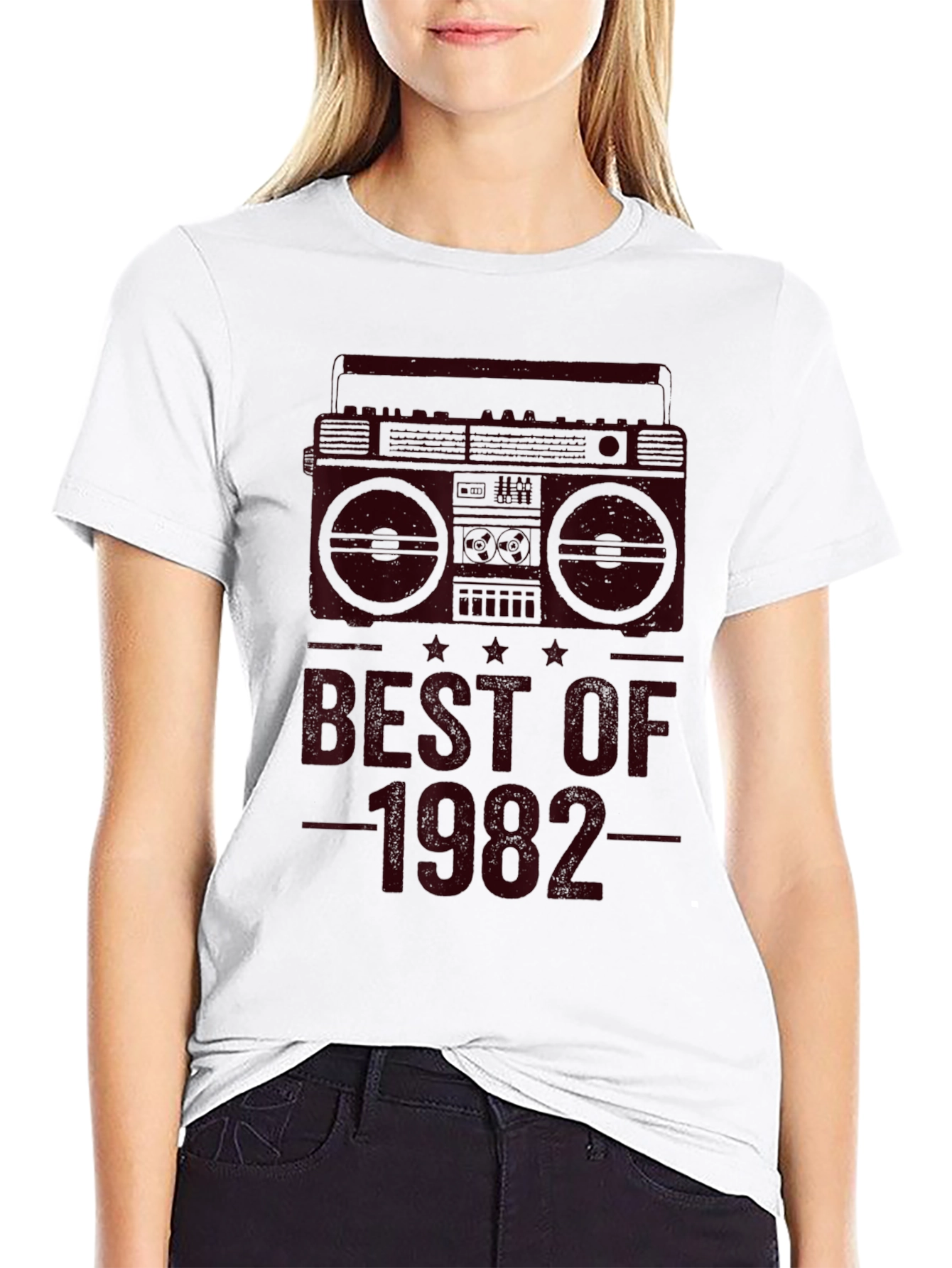 Best of 1982 Boombox Graphic Tee - Retro Style