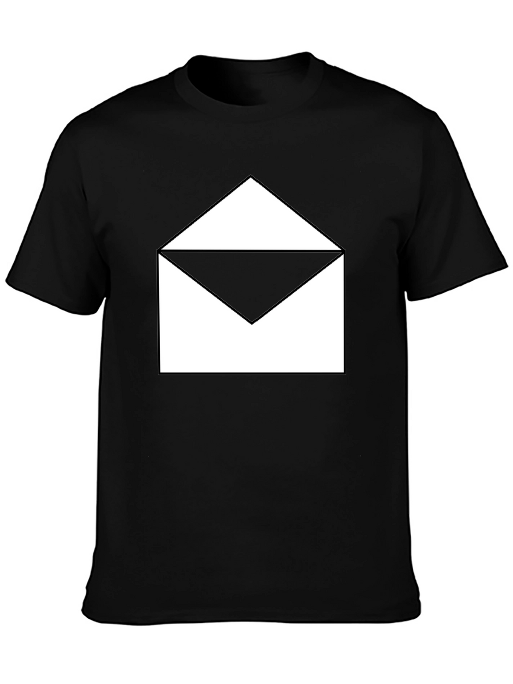 Open Envelope Graphic Black T-Shirt