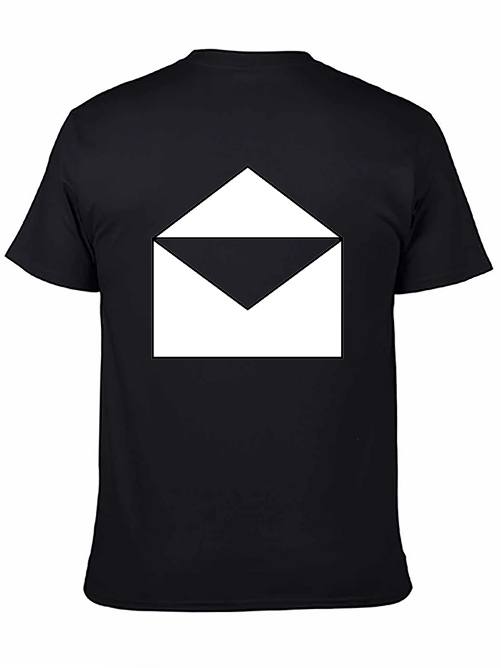 Open Envelope Graphic Black T-Shirt