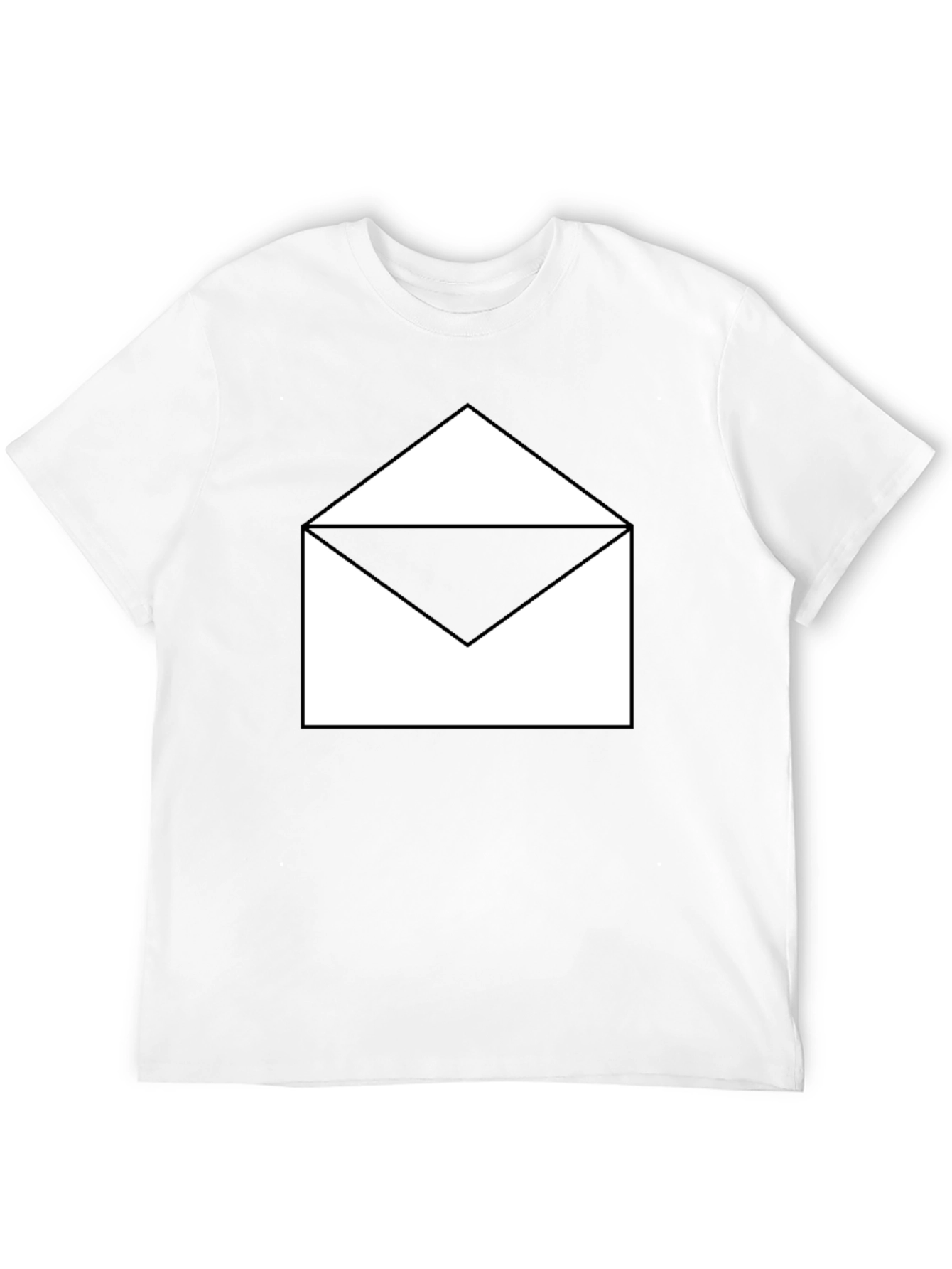 Open Envelope Graphic Black T-Shirt
