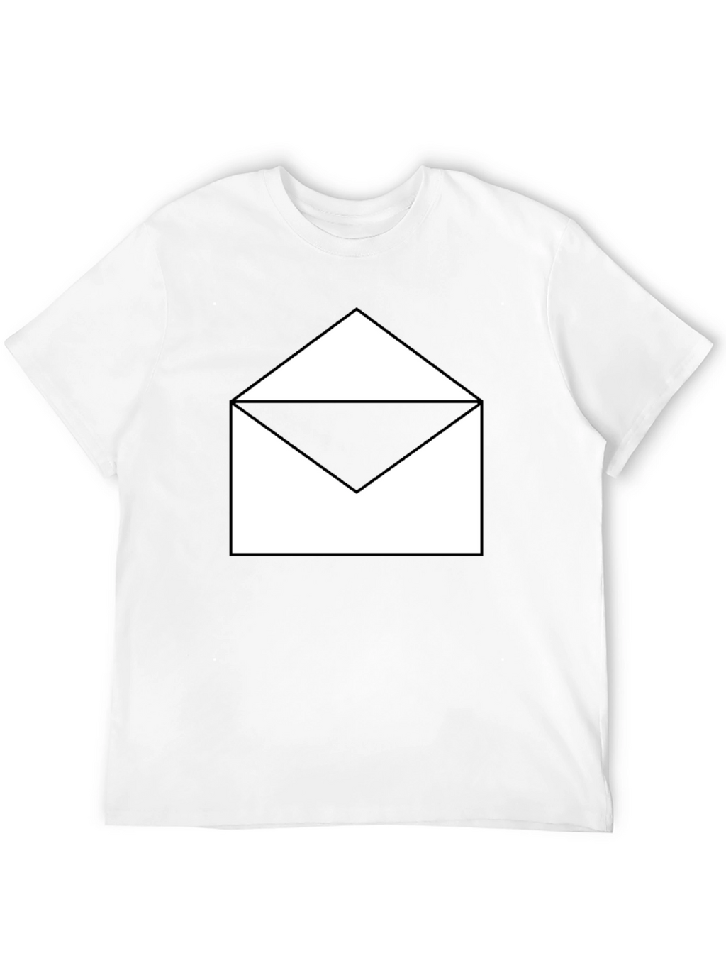 Open Envelope Graphic Black T-Shirt