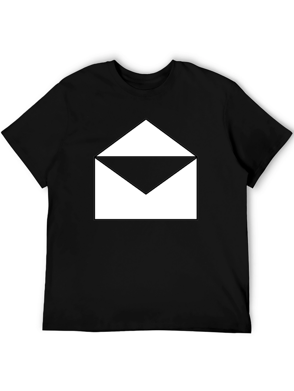Open Envelope Graphic Black T-Shirt