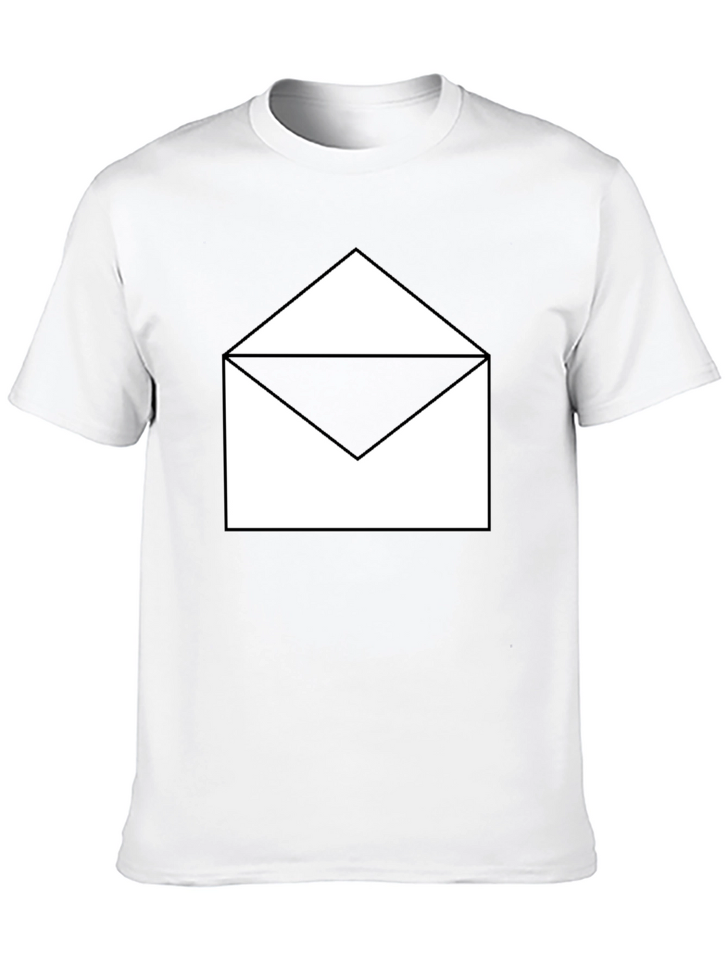 Open Envelope Graphic Black T-Shirt