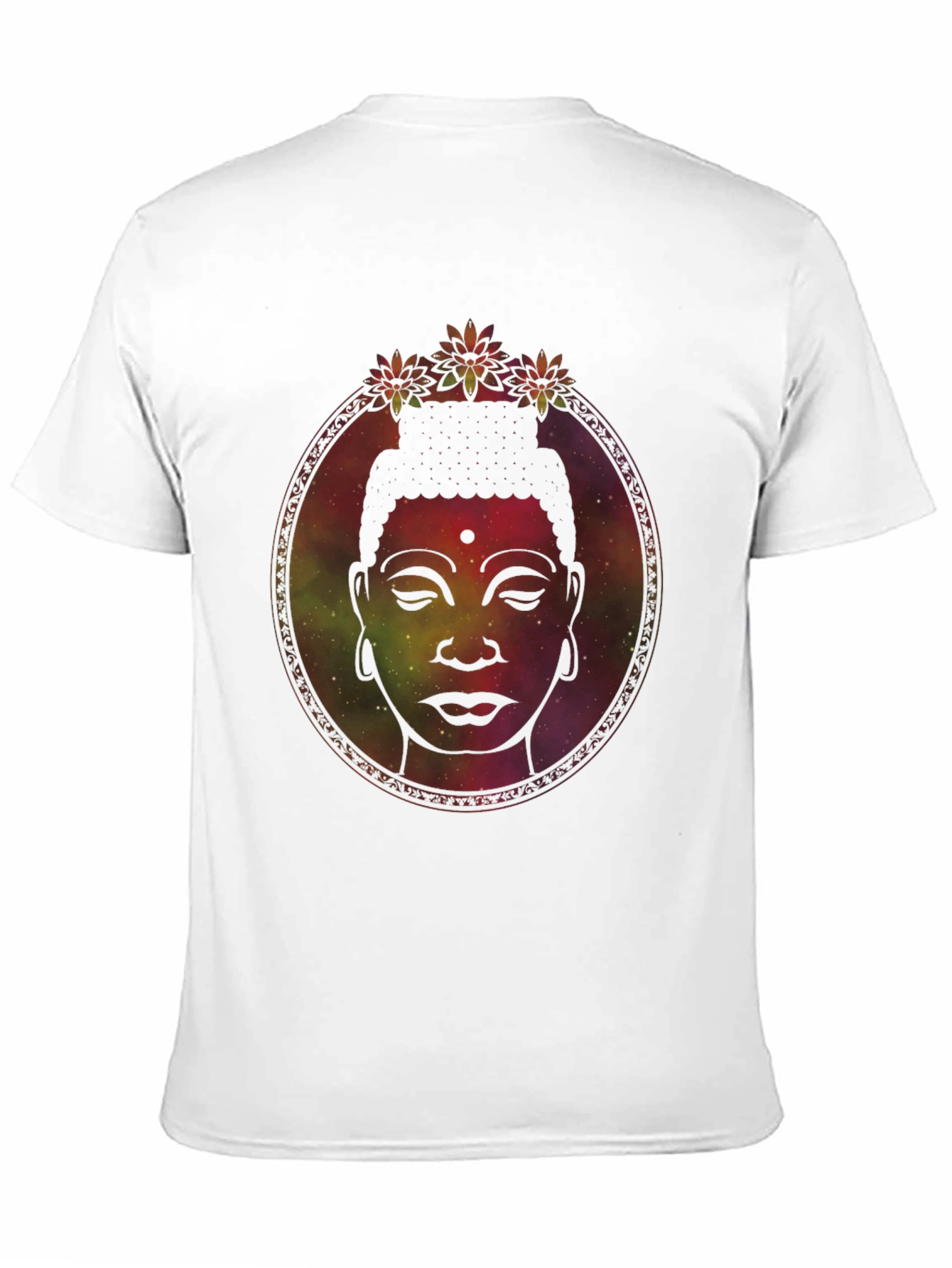Buddha Head Graphic Tee - Meditative Galaxy Print