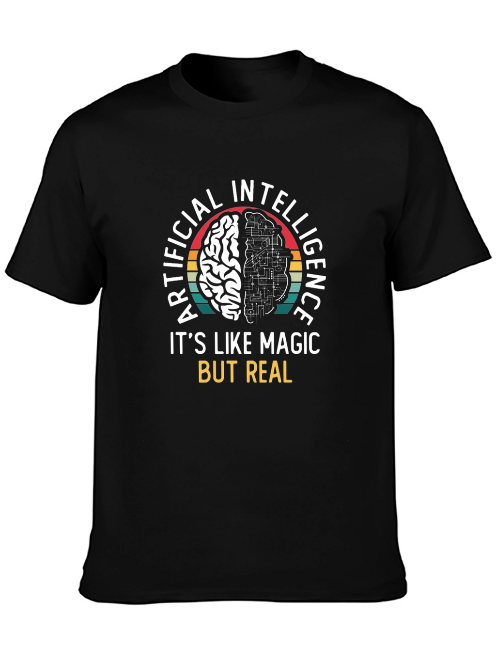 AI Brain T-Shirt: Artificial Intelligence Magic