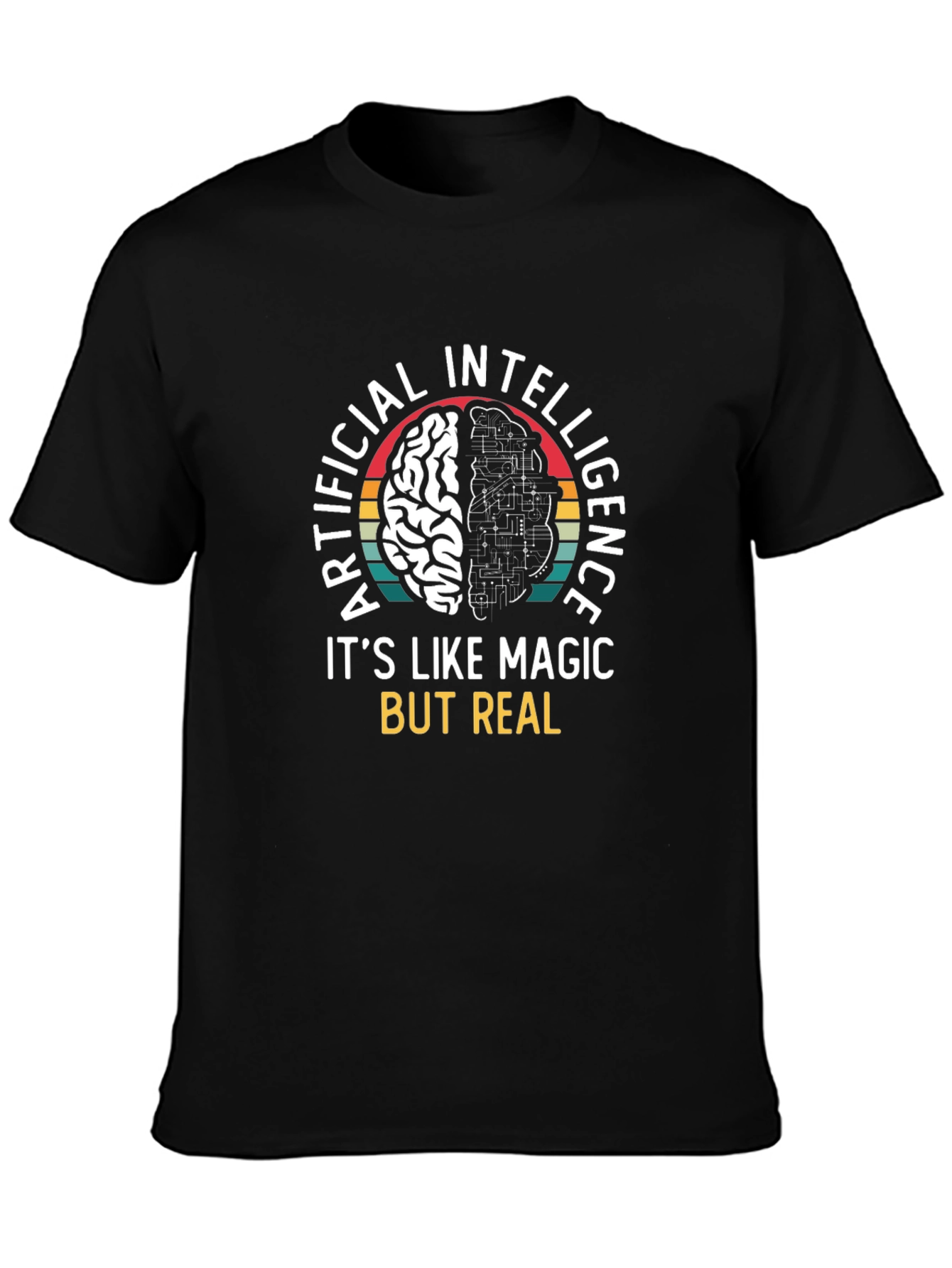 AI Brain T-Shirt: Artificial Intelligence Magic