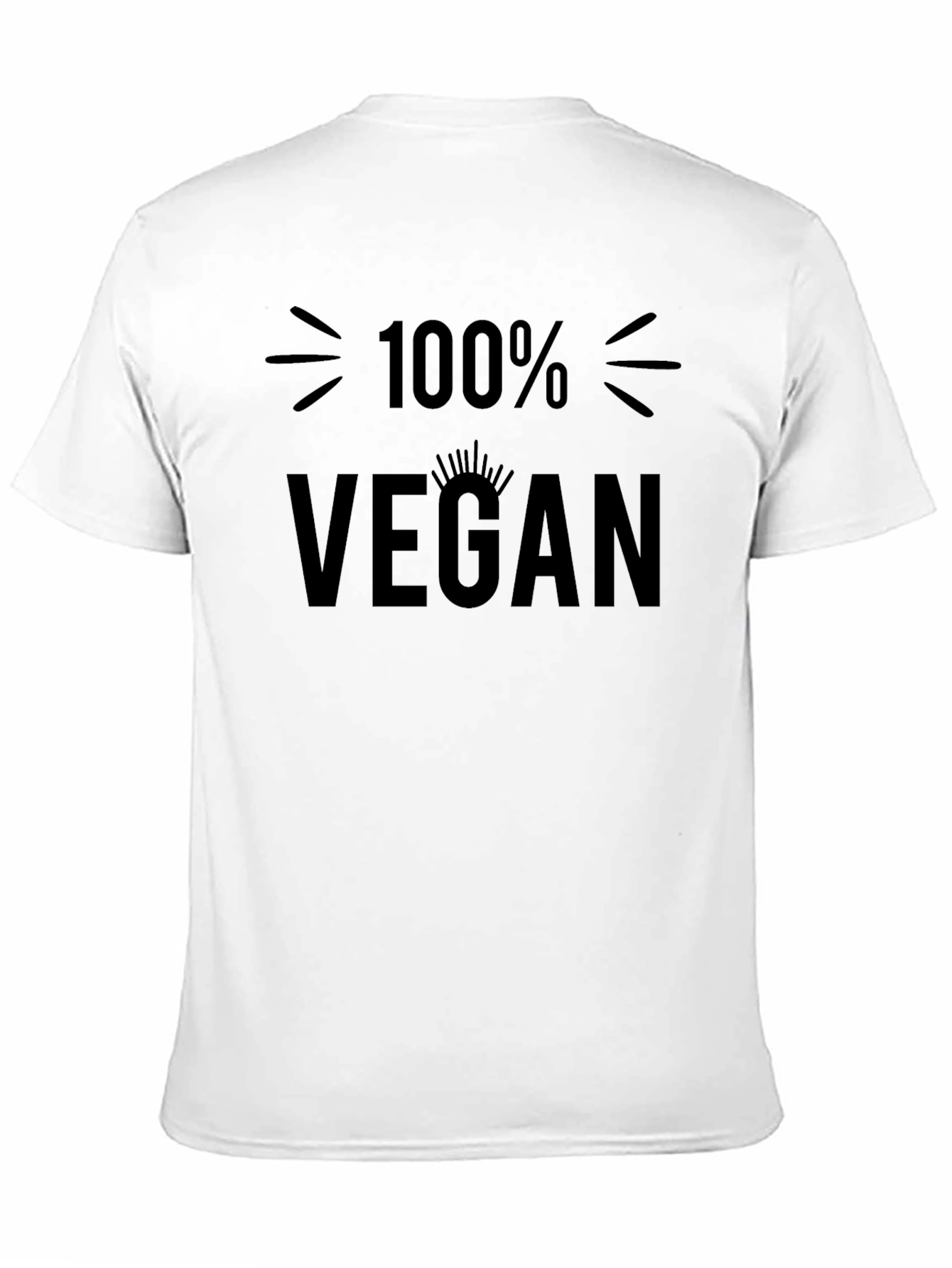 100% Vegan Graphic T-Shirt - Black