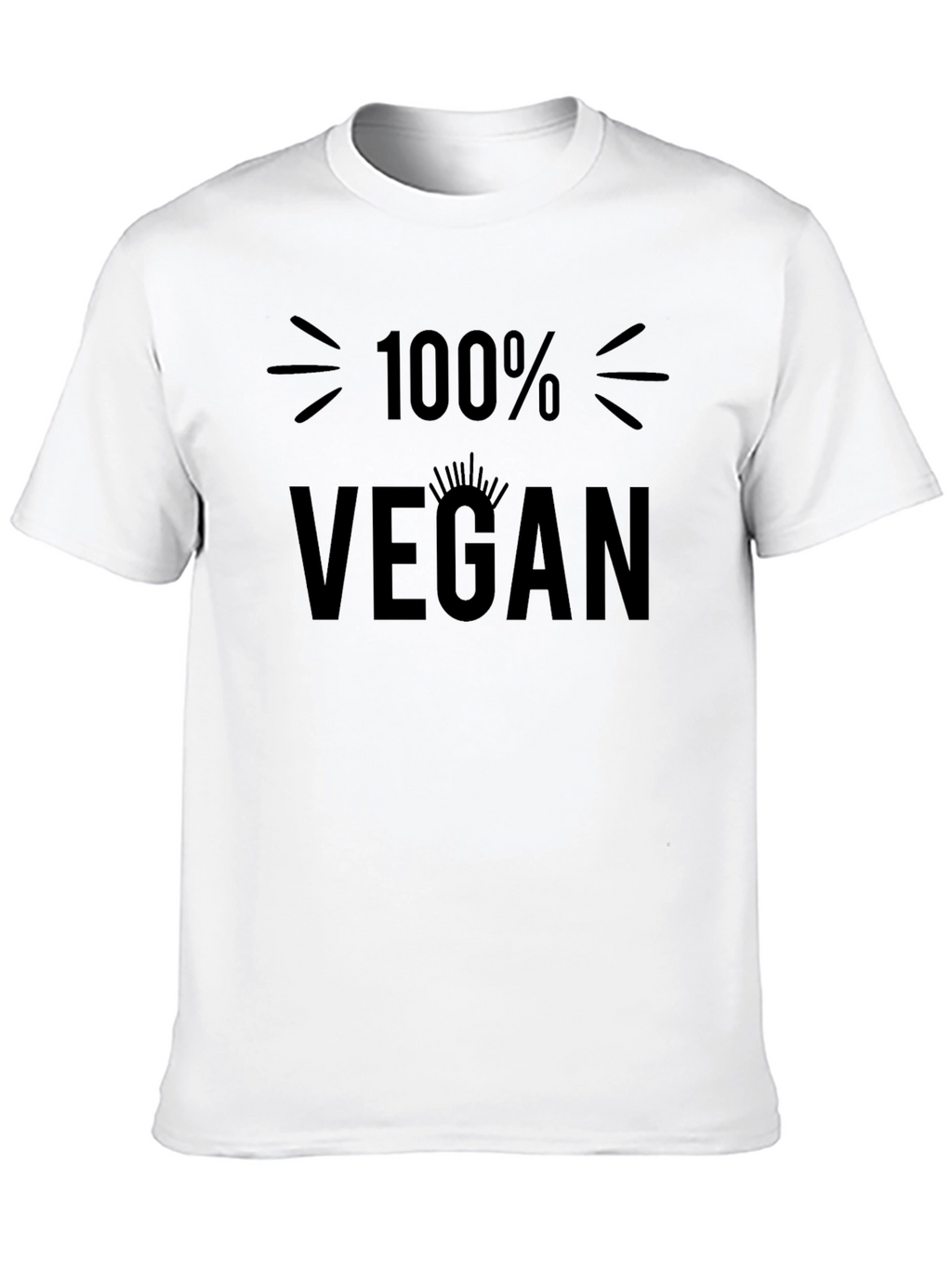 100% Vegan Graphic T-Shirt - Black