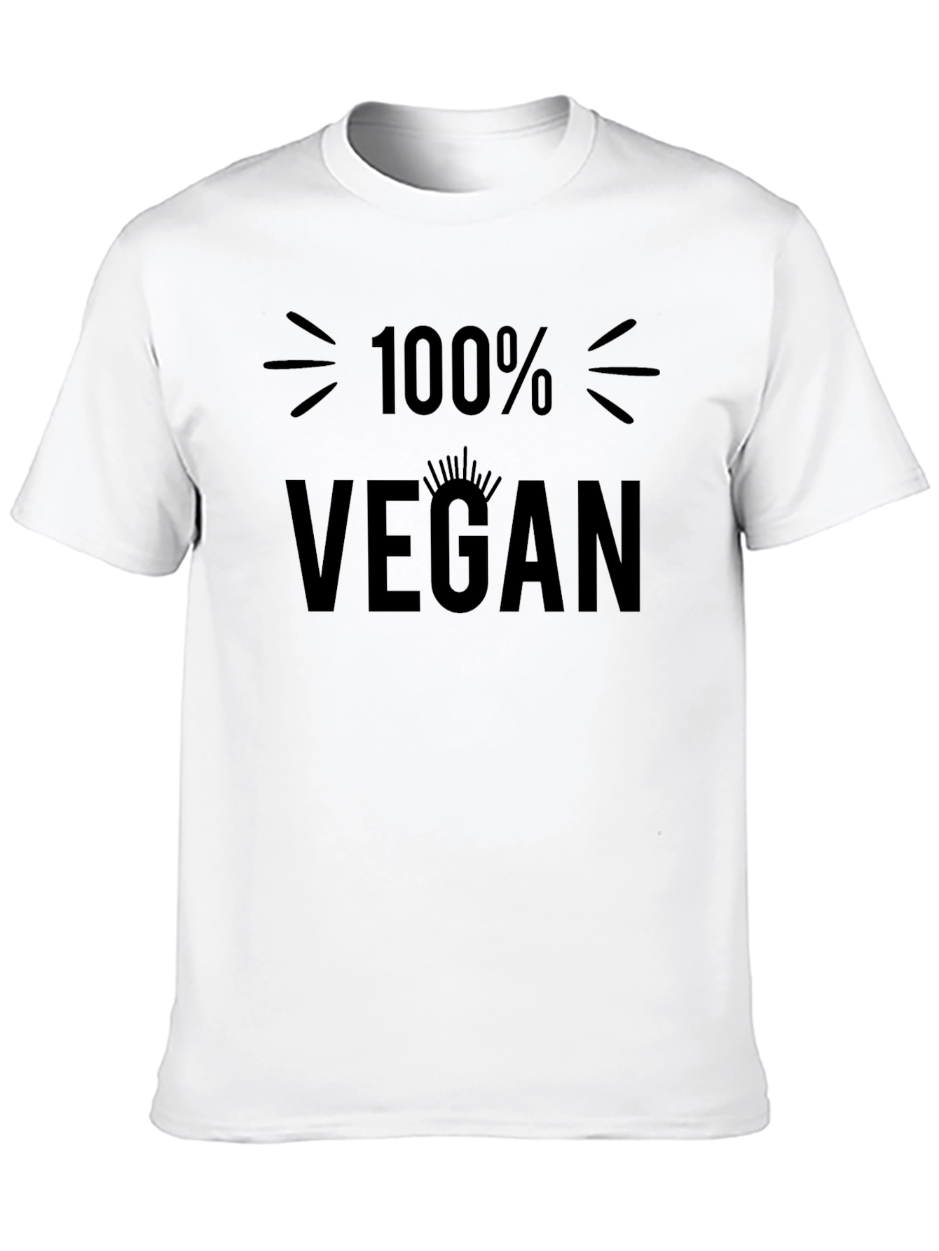 100% Vegan Graphic T-Shirt - Black