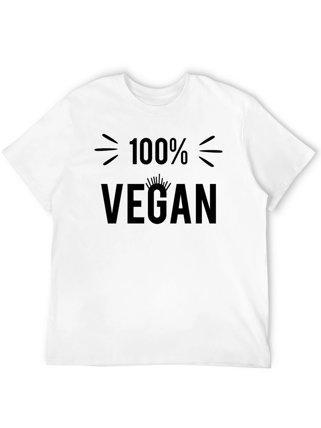 100% Vegan Graphic T-Shirt - Black