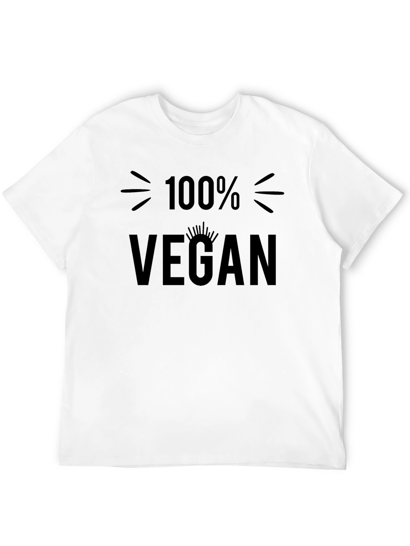 100% Vegan Graphic T-Shirt - Black