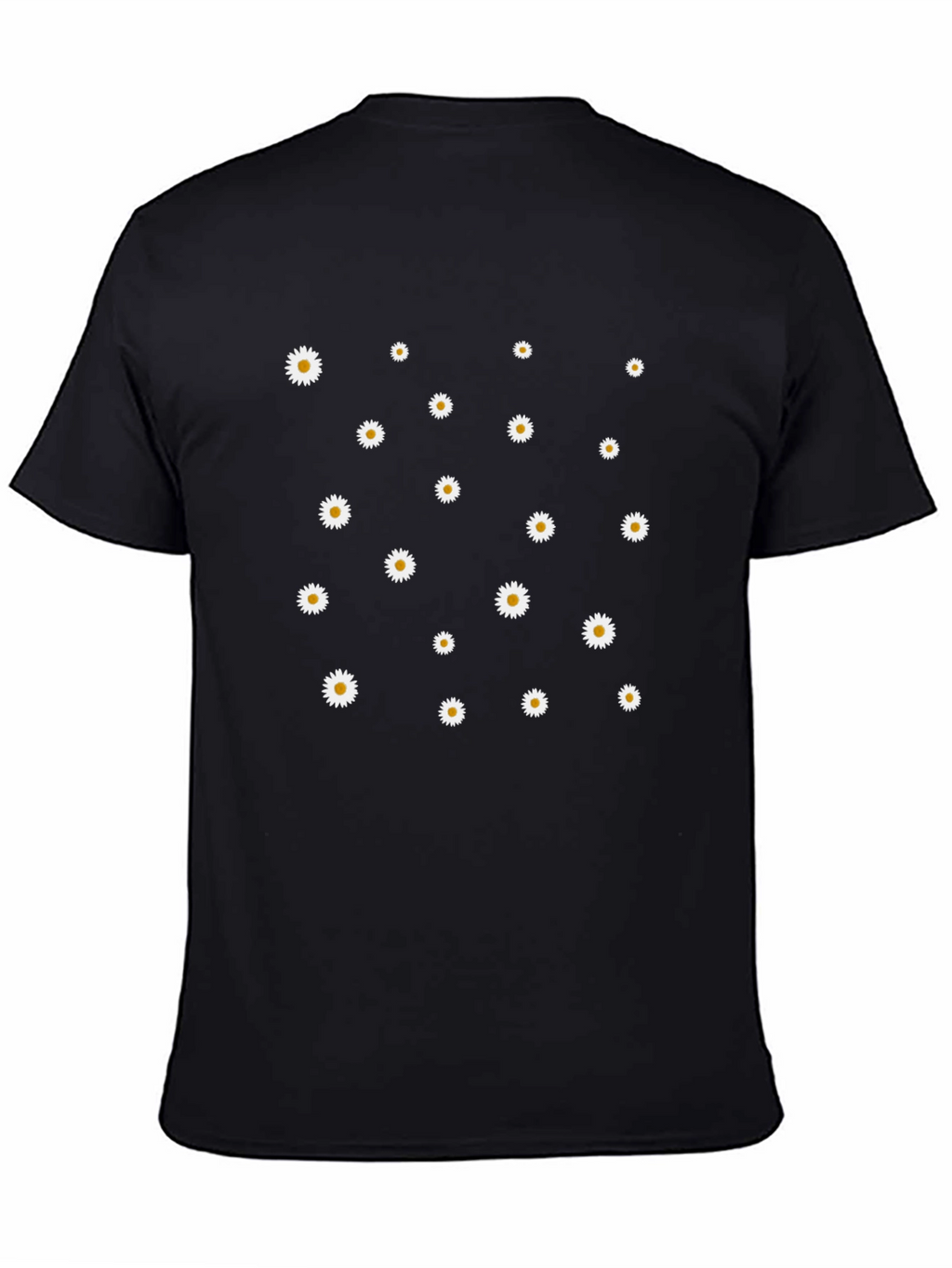 Daisy Print Black T-Shirt