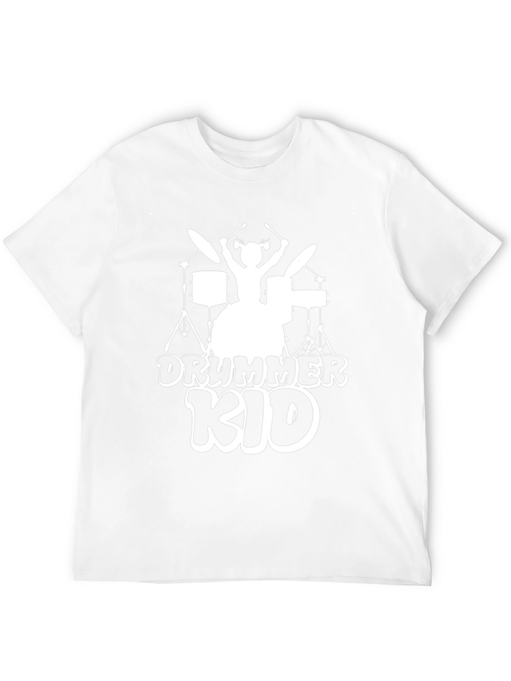Drummer Kid Graphic T-Shirt - Black