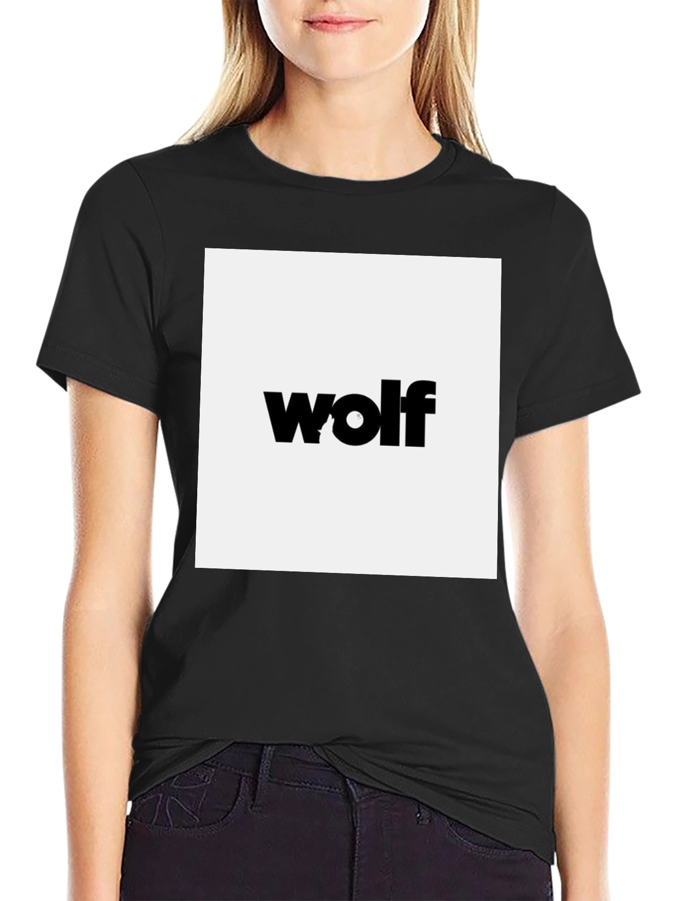 Wolf Graphic Black Tee - Modern Style