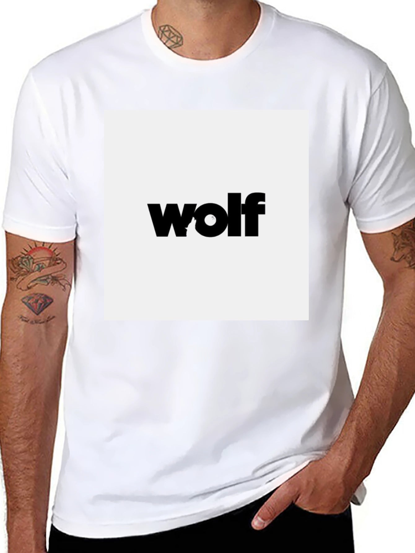 Wolf Graphic Black Tee - Modern Style