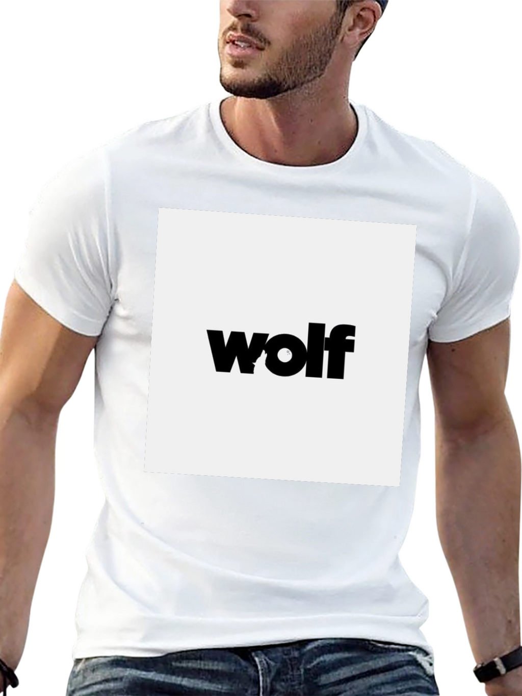 Wolf Graphic Black Tee - Modern Style