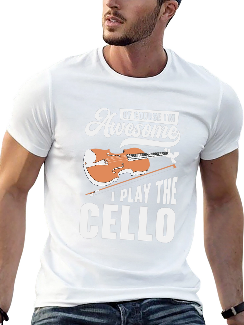 Awesome Cello Player Black T-Shirt