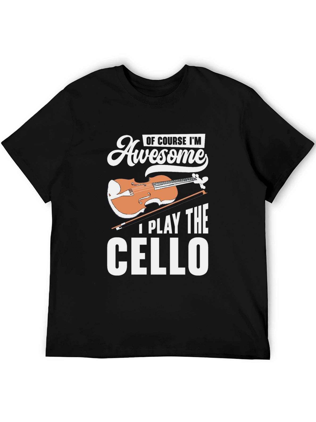 Awesome Cello Player Black T-Shirt