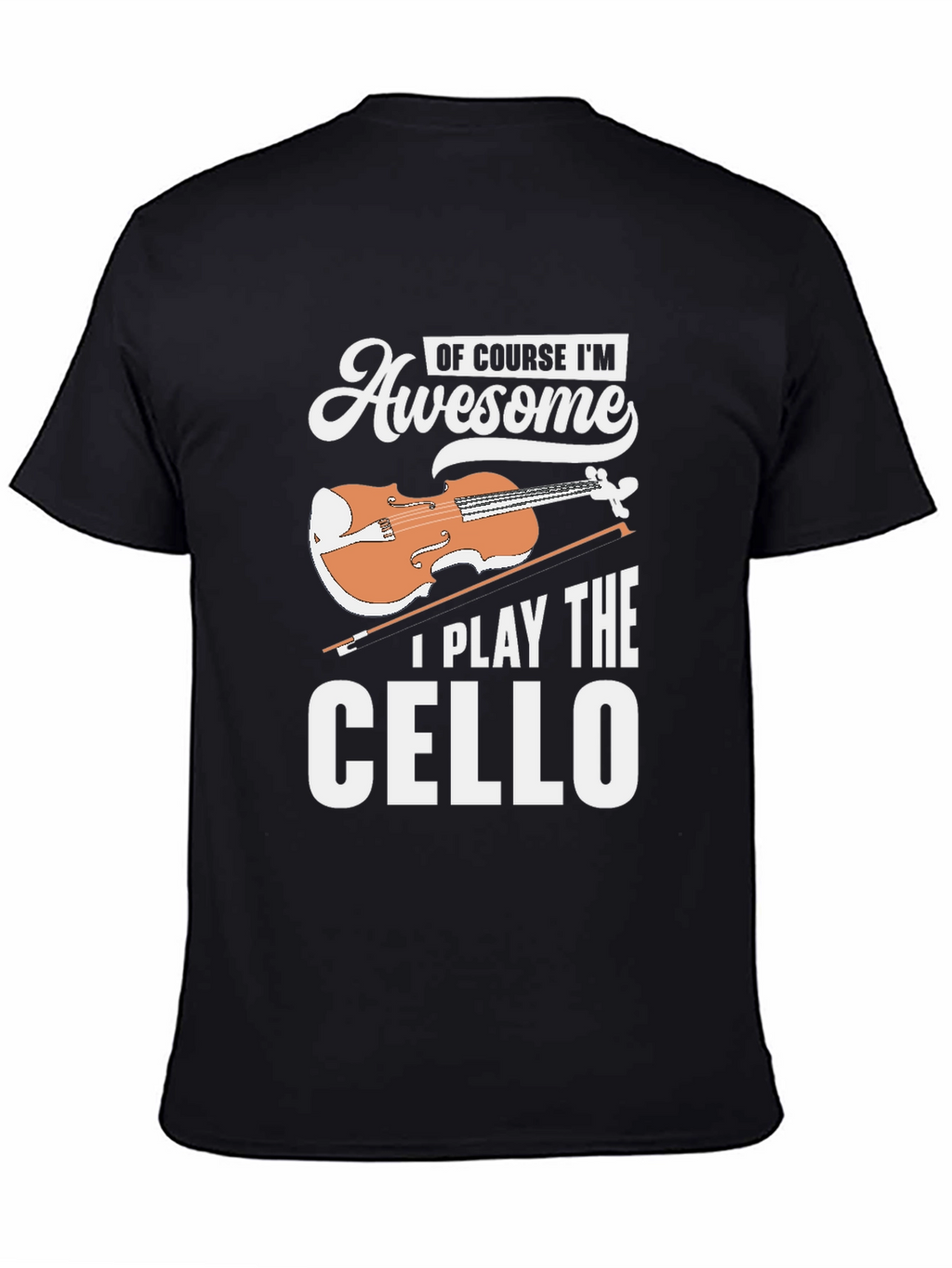 Awesome Cello Player Black T-Shirt