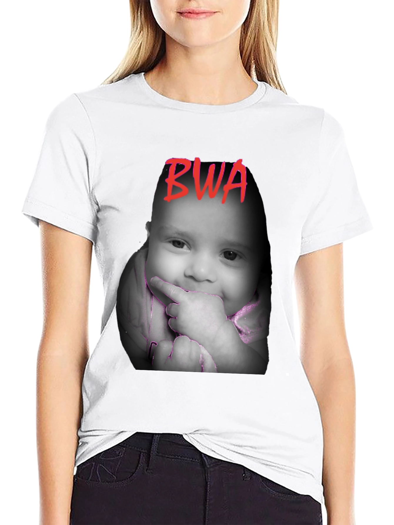 BWA Baby Face Black T-Shirt
