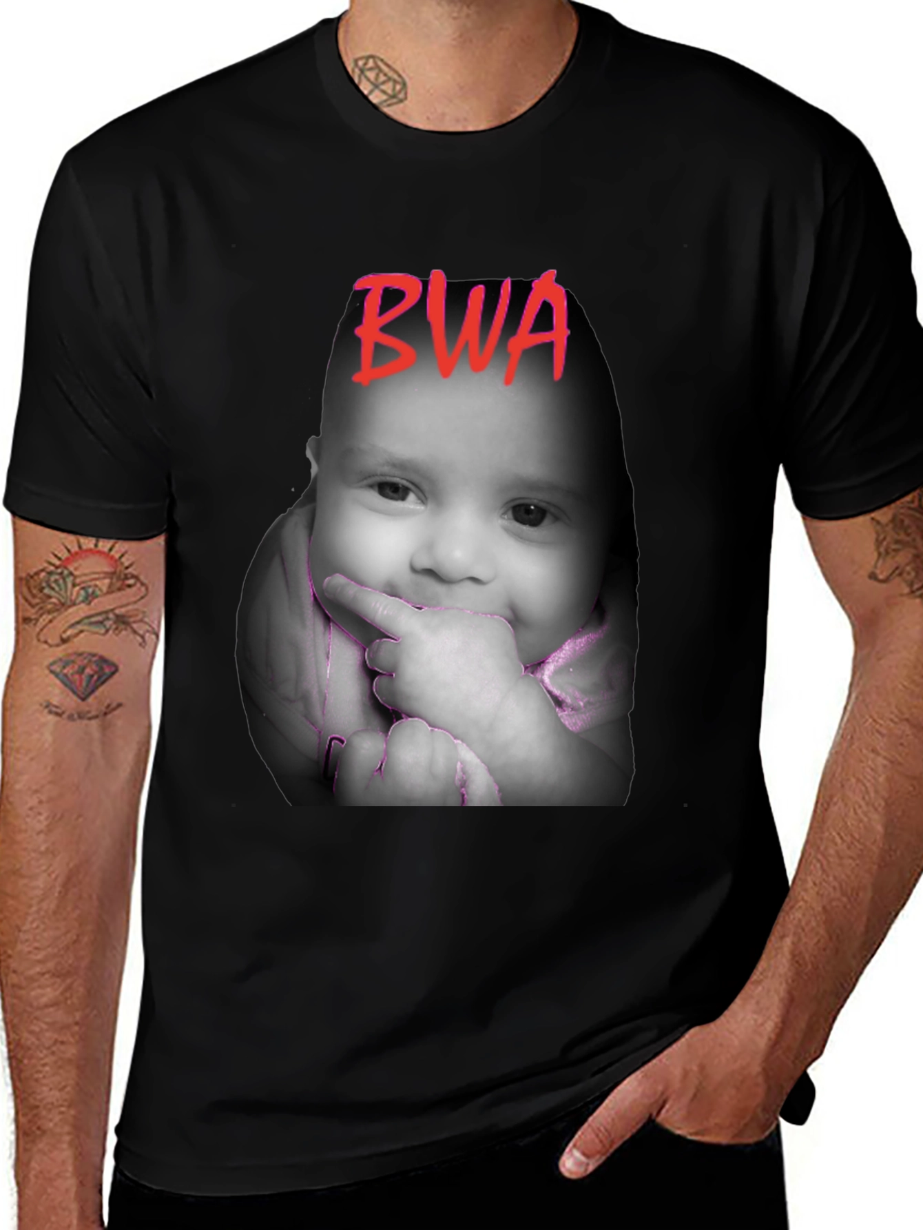 BWA Baby Face Black T-Shirt