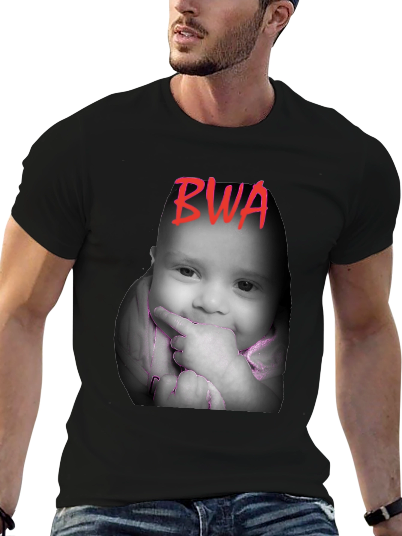 BWA Baby Face Black T-Shirt