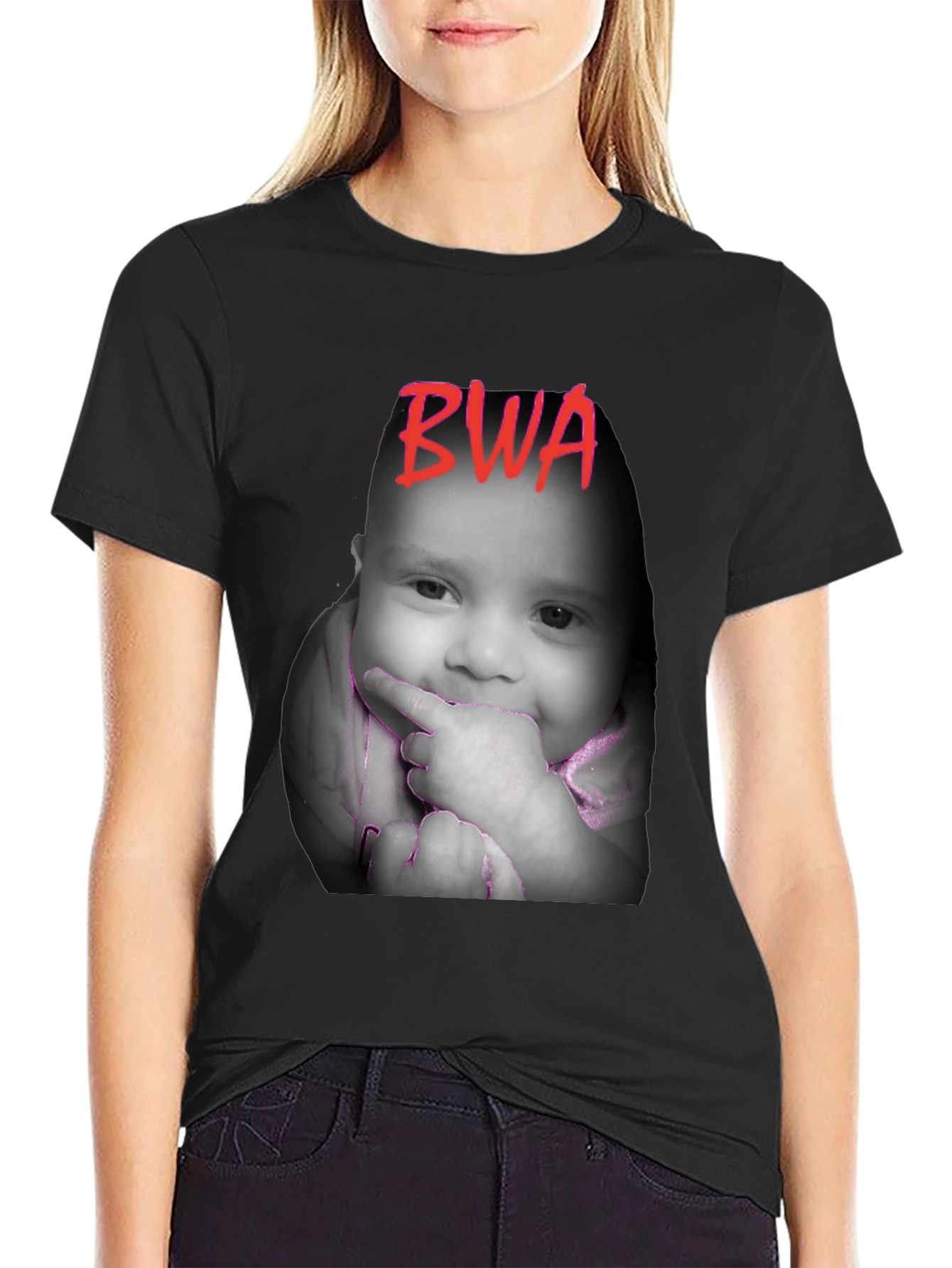 BWA Baby Face Black T-Shirt