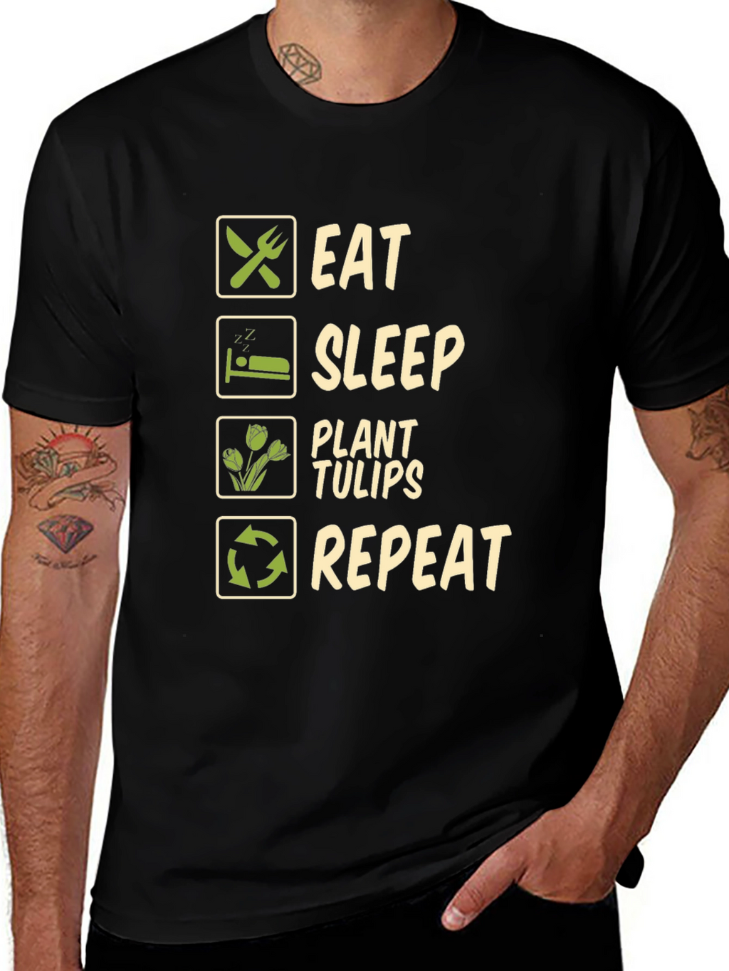 Eat Sleep Plant Tulips Repeat T-Shirt