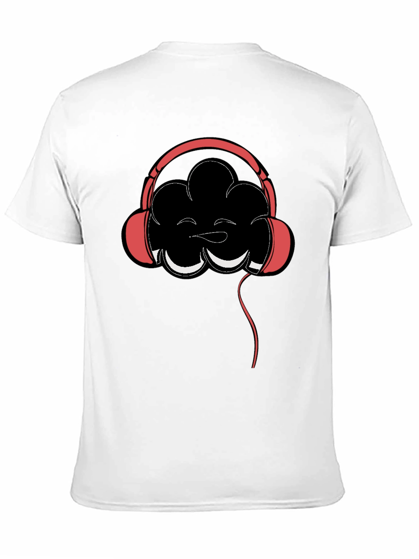 Cloud Headphones Graphic Tee - Mens Black Cotton T-Shirt