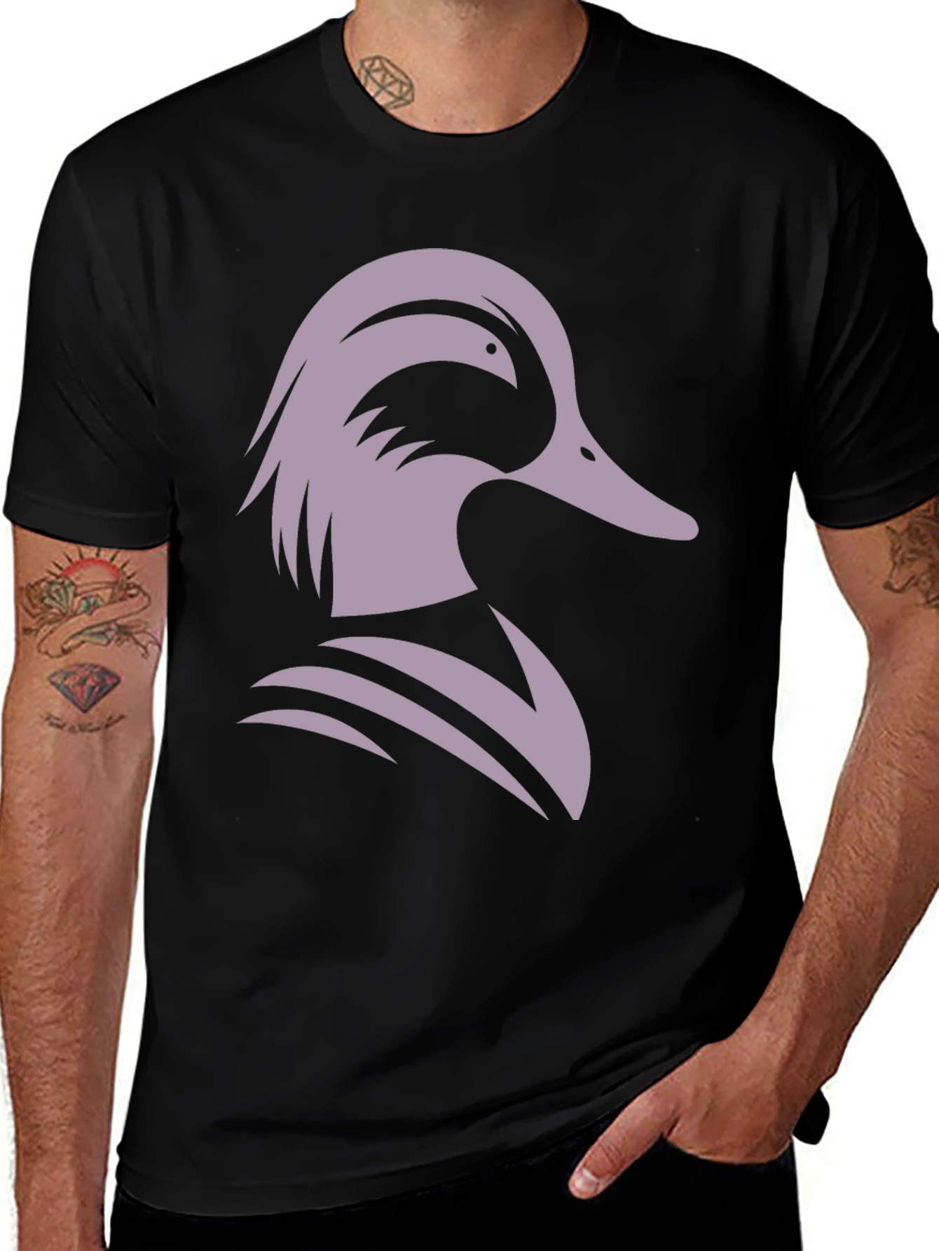 Duck Graphic Tee - Cool Casual Black T-Shirt