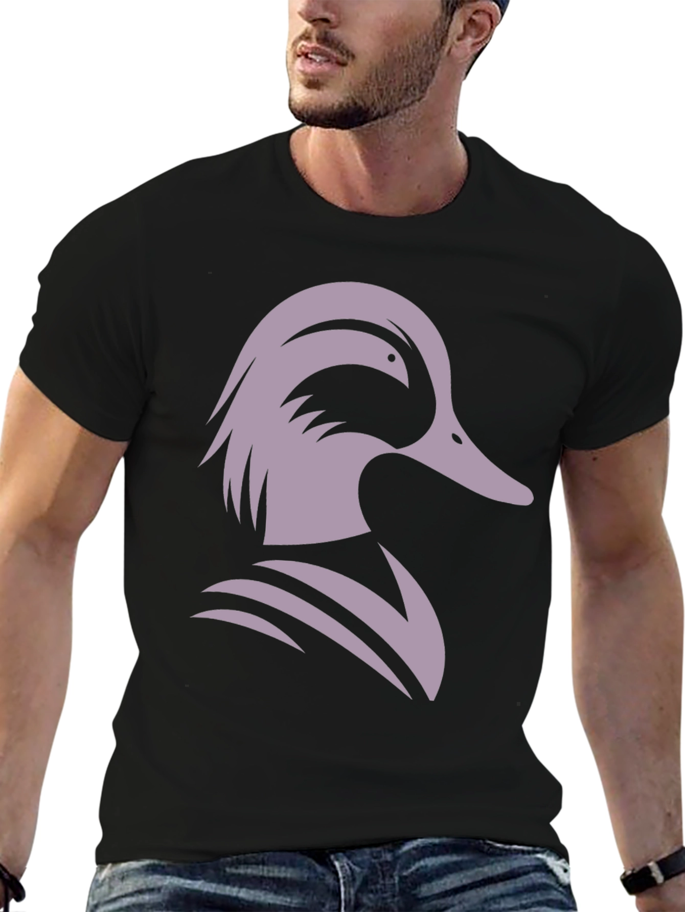 Duck Graphic Tee - Cool Casual Black T-Shirt