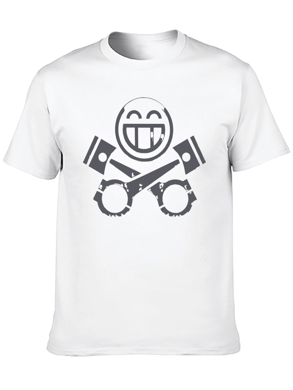 Edgy Graphic Tee: Smile Pistons