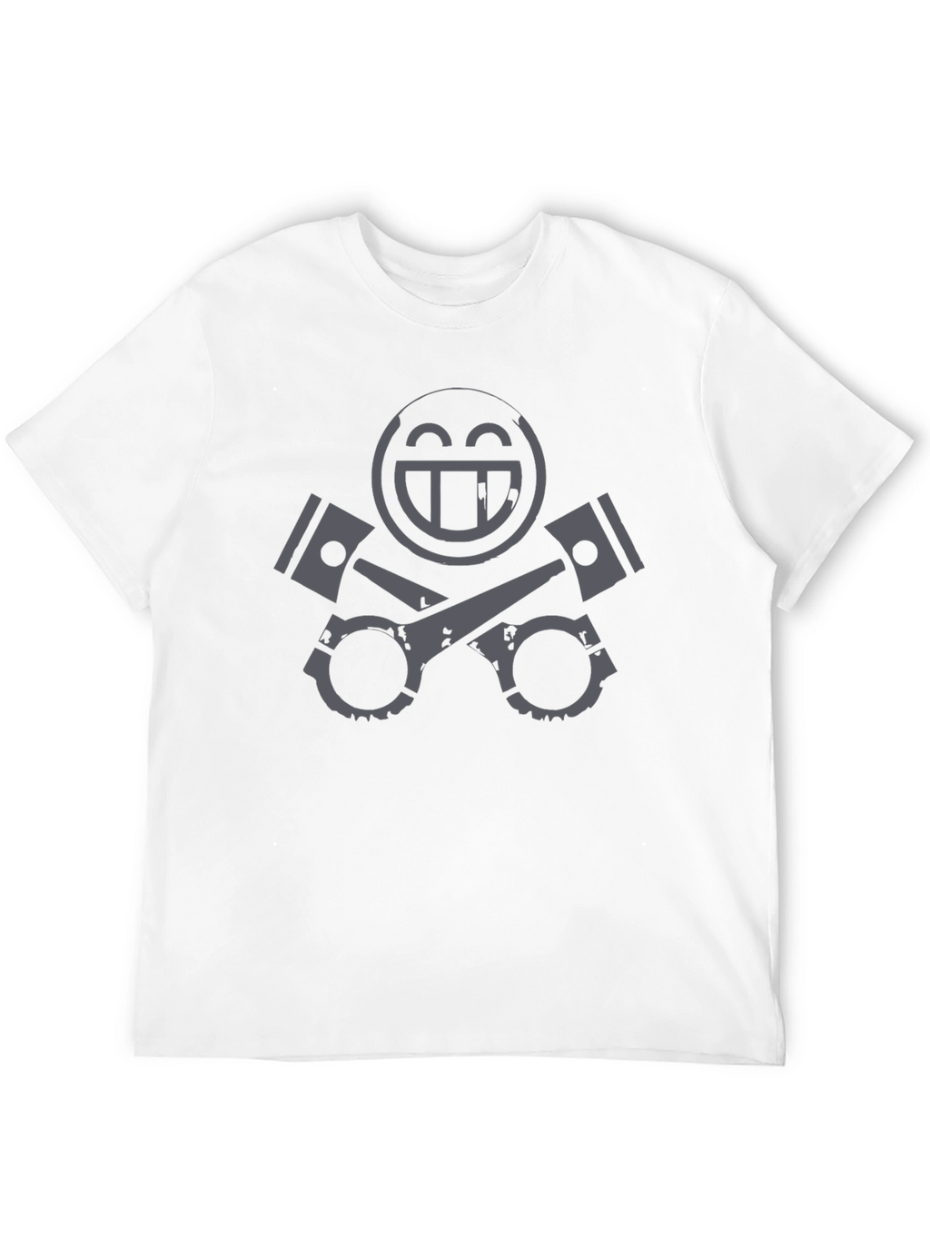 Edgy Graphic Tee: Smile Pistons